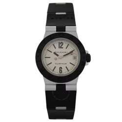 Pre-owned Bvlgari Diagono Quartz Black Dial Ladies Watch AL32A