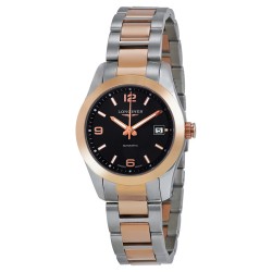Pre-owned Longines Conquest Black Dial Ladies Watch L2.285.5.56.7