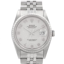 Pre-owned Rolex Datejust 36 Automatic Chronometer Silver Dial Men's Watch 16220 SAJ