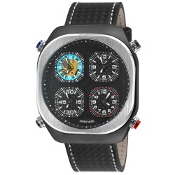 Quattro Quartz Black Dial Men's Watch 43402