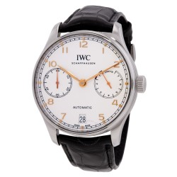 Pre-owned IWC Portuguese Automatic White Dial Men's Watch IW500114