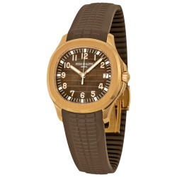 Aquanaut Brown Dial 18k Rose Gold Brown Rubber Automatic Men's Watch 5167R-001