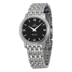 DeVille Prestige Black Dial Stainless Steel Ladies Watch 42410276001001