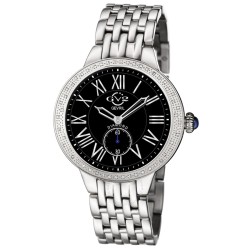 Astor Quartz Diamond Black Dial Ladies Watch 9110
