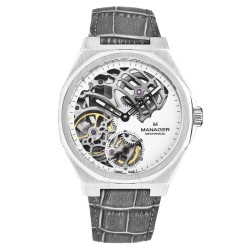 Pre-owned Manager Revolution White Dial Men's Watch MAN-RM-04-SL