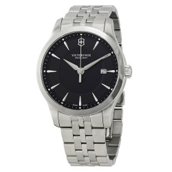 Alliance Black Dial Stainless Steel Men's Watch 241801