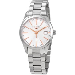 Conquest Classic Quartz Silver Dial Ladies Watch L2.386.4.72.6