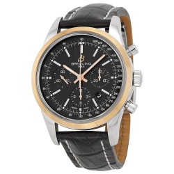 Pre-owned Breitling Transocean Chronograph Chronograph Automatic Black Dial Men's Watch UB015212/BC74