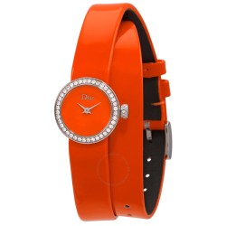 La D De Dior Quartz Orange Dial Ladies Watch CD040110A022
