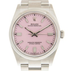 Pre-owned Rolex Oyster Perpetual Candy Pink Dial Watch 126000CDYPKSO