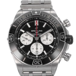 Pre-owned Breitling Chronomat Chronograph Automatic Chronometer Black Dial Men's Watch AB0136251B1A1