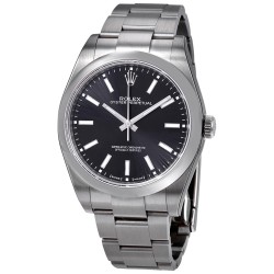 Pre-owned Rolex Oyster Perpetual Automatic Black Dial Men's Watch 114300BKSO