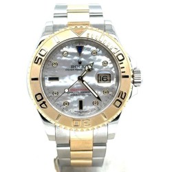 Pre-owned Rolex Yacht-Master Diamond Mother of Pearl Dial Men's Watch 16623MDSO