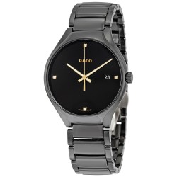True Black Dial Black Ceramic Men's Watch R27238712
