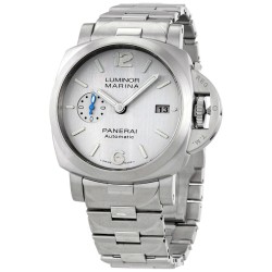 Pre-owned Panerai Luminor 1950 Automatic Silver Dial Men's 42 mm Watch PAM00977