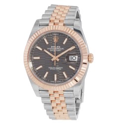 Datejust 41 Slate Fluted Motif Dial Automatic Men's Steel and 18kt Everose Gold Oyster Watch M126331-0020